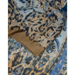 Wool-blend Scarf with Degradé Animal Motif